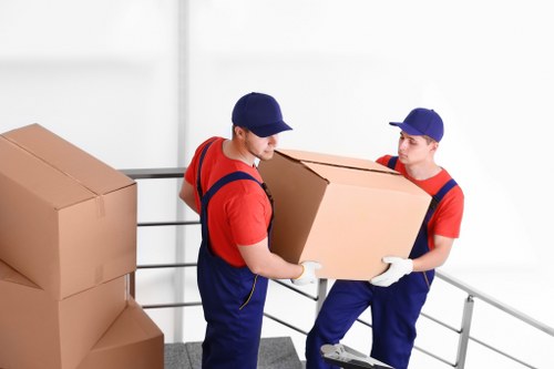 Removal team preparing a home move in Wimbledon