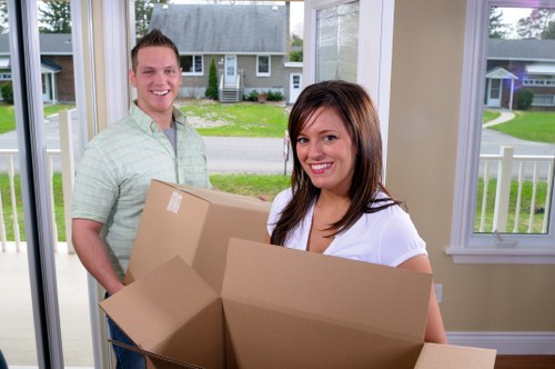 Local removals team handling an office relocation in Wimbledon