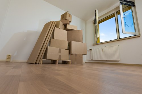 Packing and loading furniture into a van for a Wimbledon move