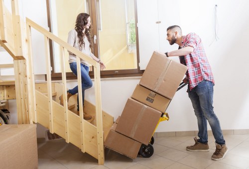 Commercial removals setup for a Wimbledon office move