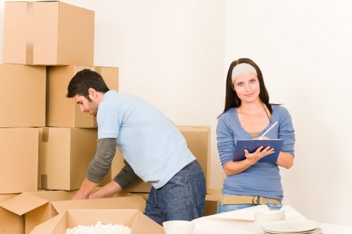 Equipment and moving aids used during a removals job